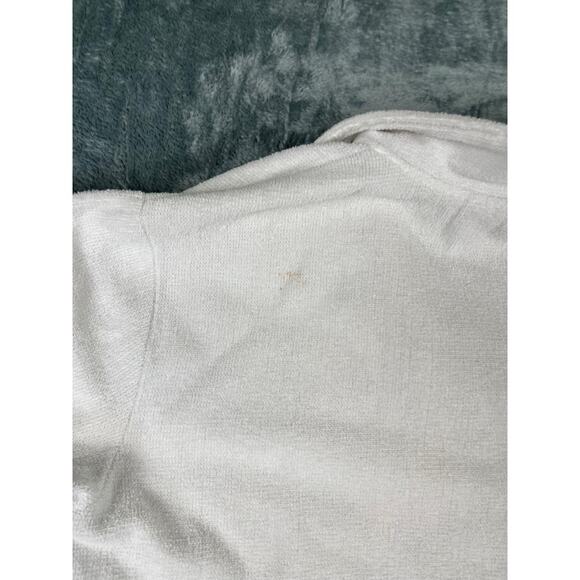 Jantzen USA men’s terry cloth shirt white large  button-up resort towel good - Picture 5 of 10